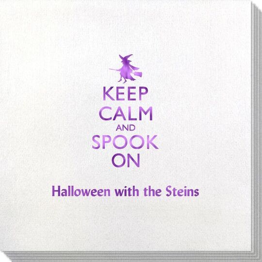 Keep Calm and Spook On Bamboo Luxe Napkins